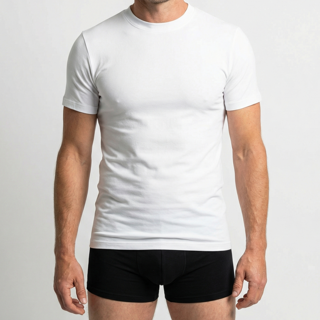 Beeren Heren Comfort Feeling T-Shirt Wit mega voordeelpack - gedragen