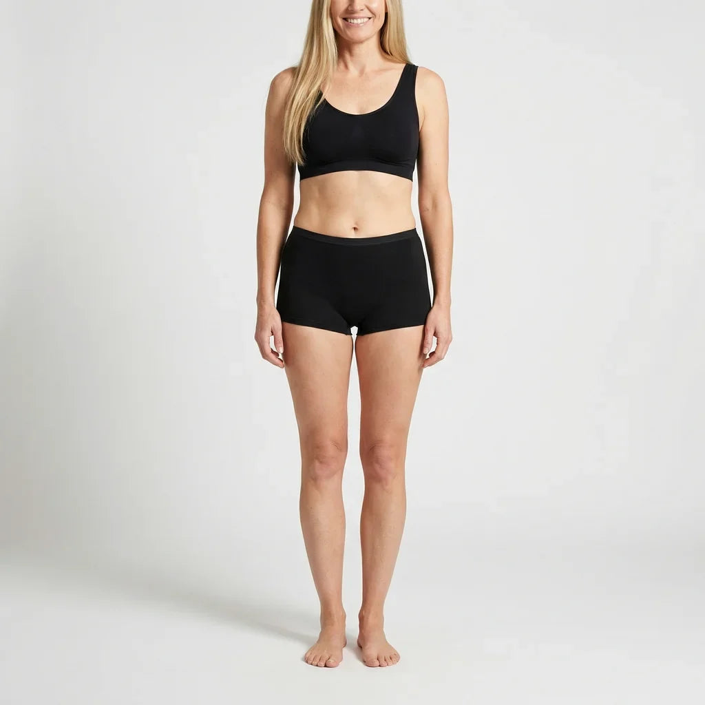 Beeren Dames Boxer Comfort Feeling Zwart 2-Pack - gedragen