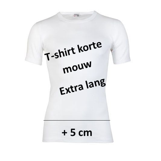 Beeren Heren T-Shirt Extra Lang M3000 Wit voordeelpack