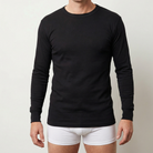 Beeren Heren T-Shirt Lange Mouw M3000 Zwart voordeelpack - gedragen