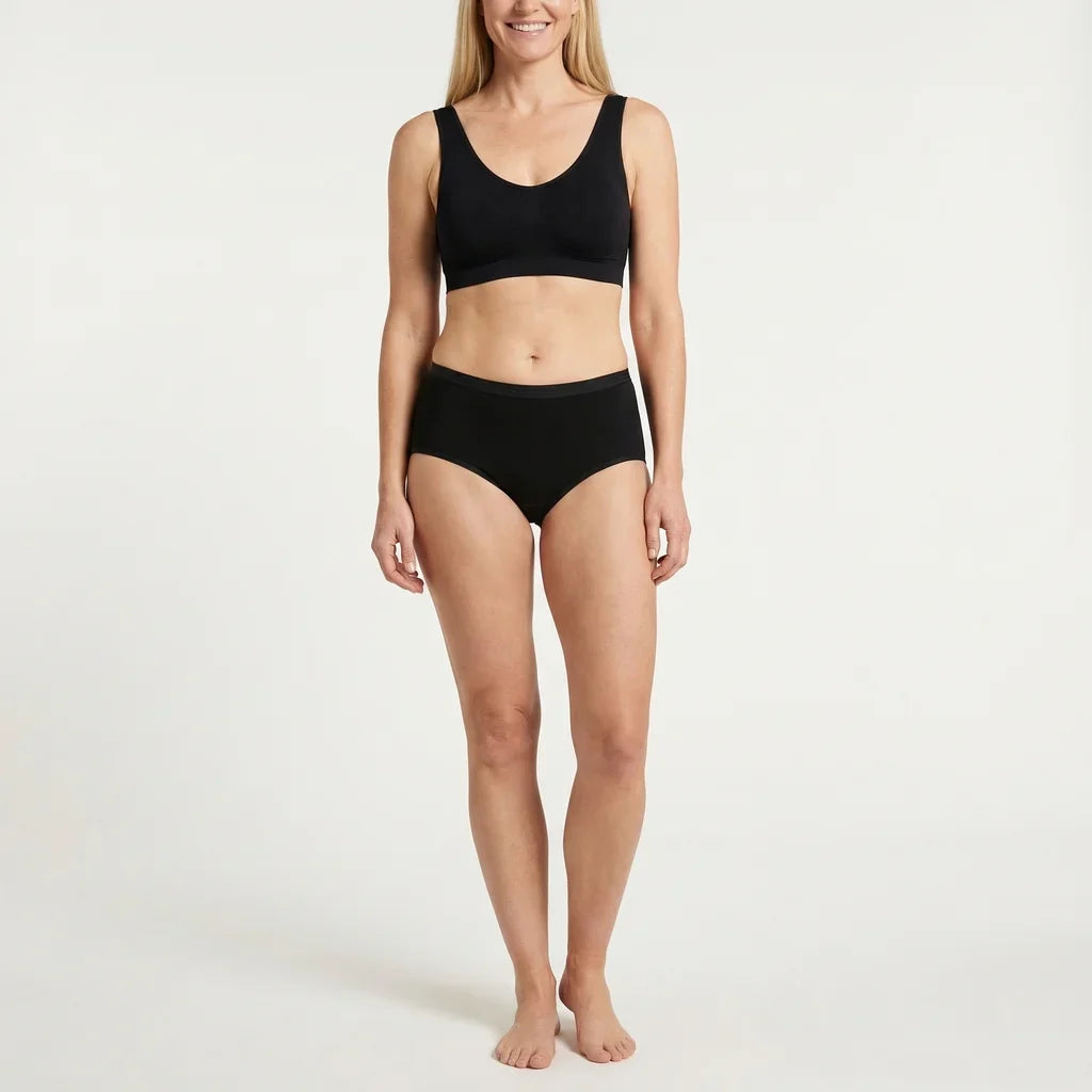 Beeren Dames Midislip Comfort Feeling Zwart Mega Voordeelpack - gedragen