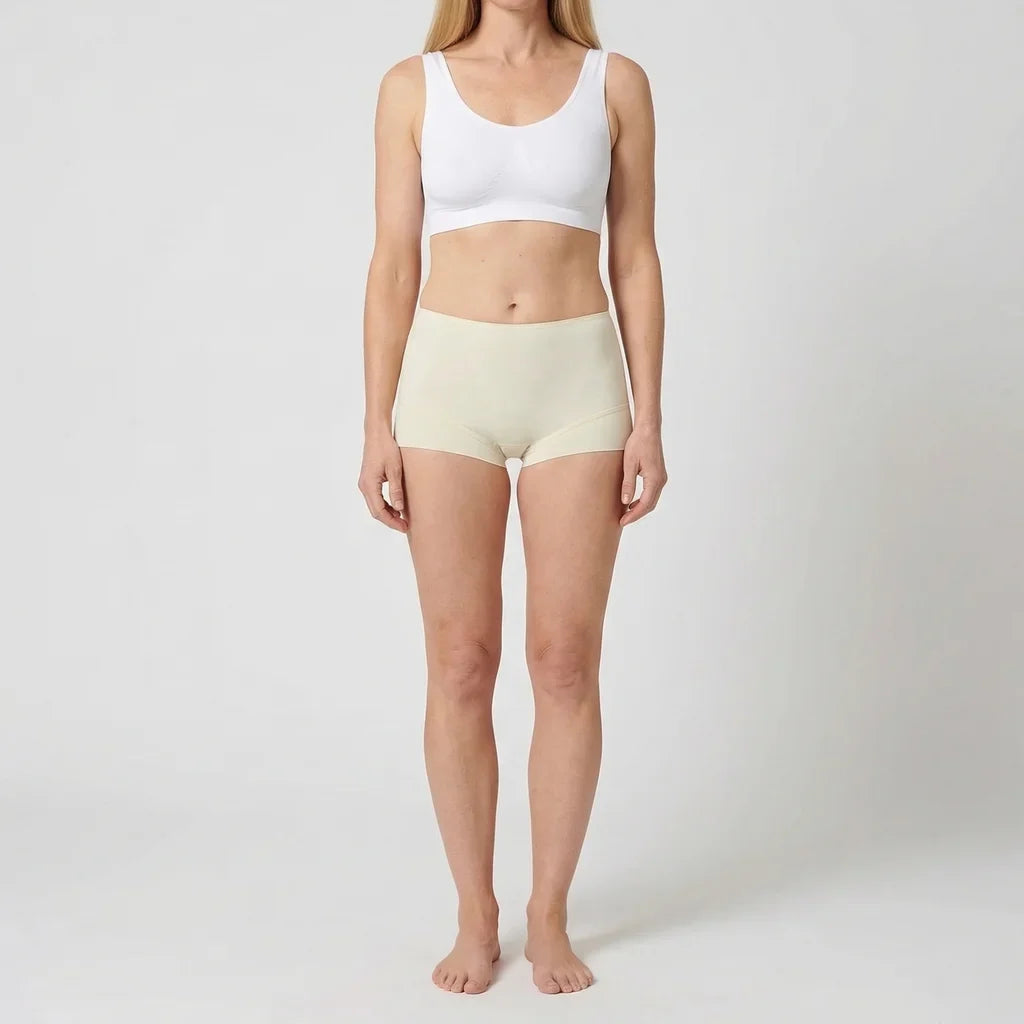 Beeren Dames Short Elegance Ivoor 2-Pack - gedragen