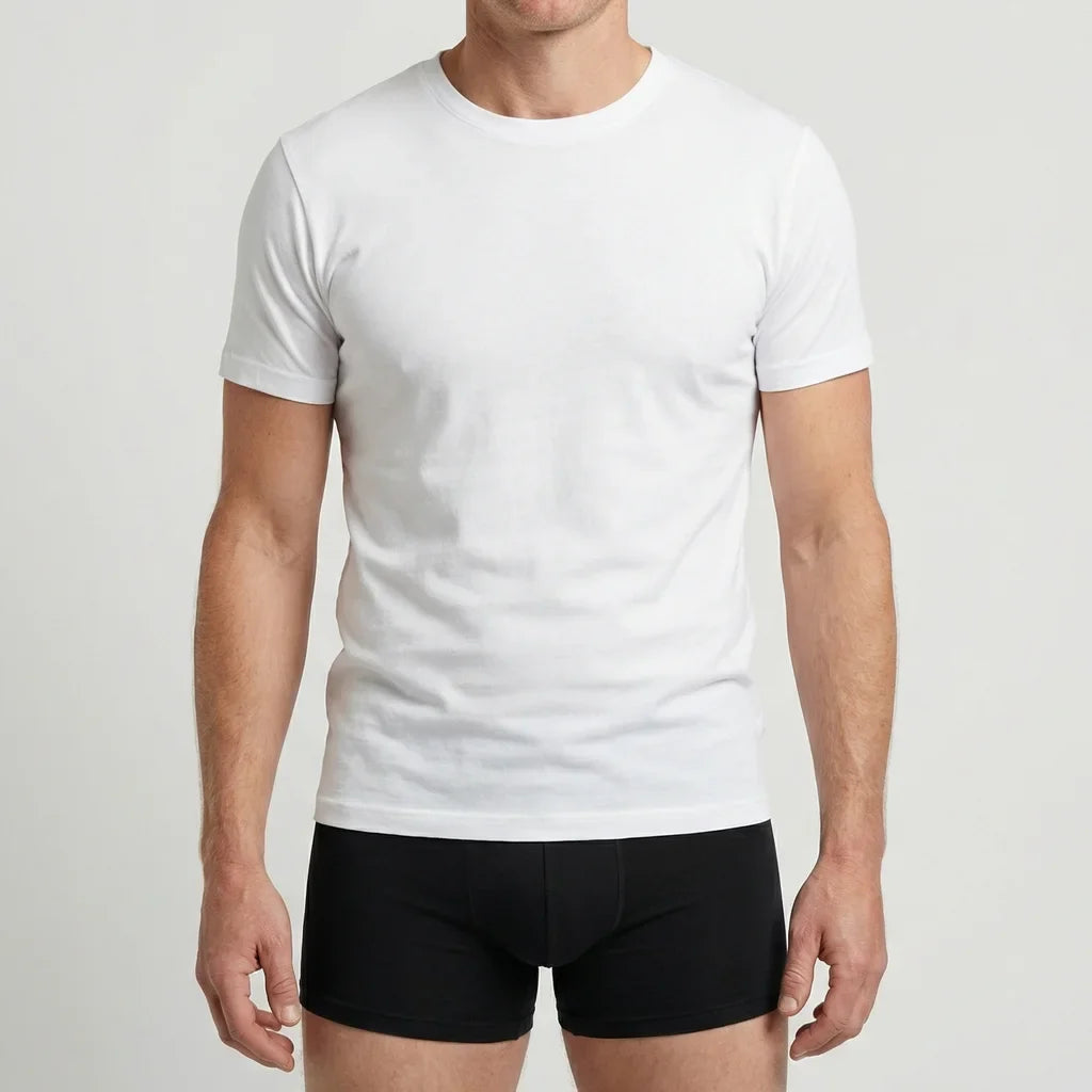 Beeren Heren T-Shirt M3000 Wit voordeelpack - gedragen